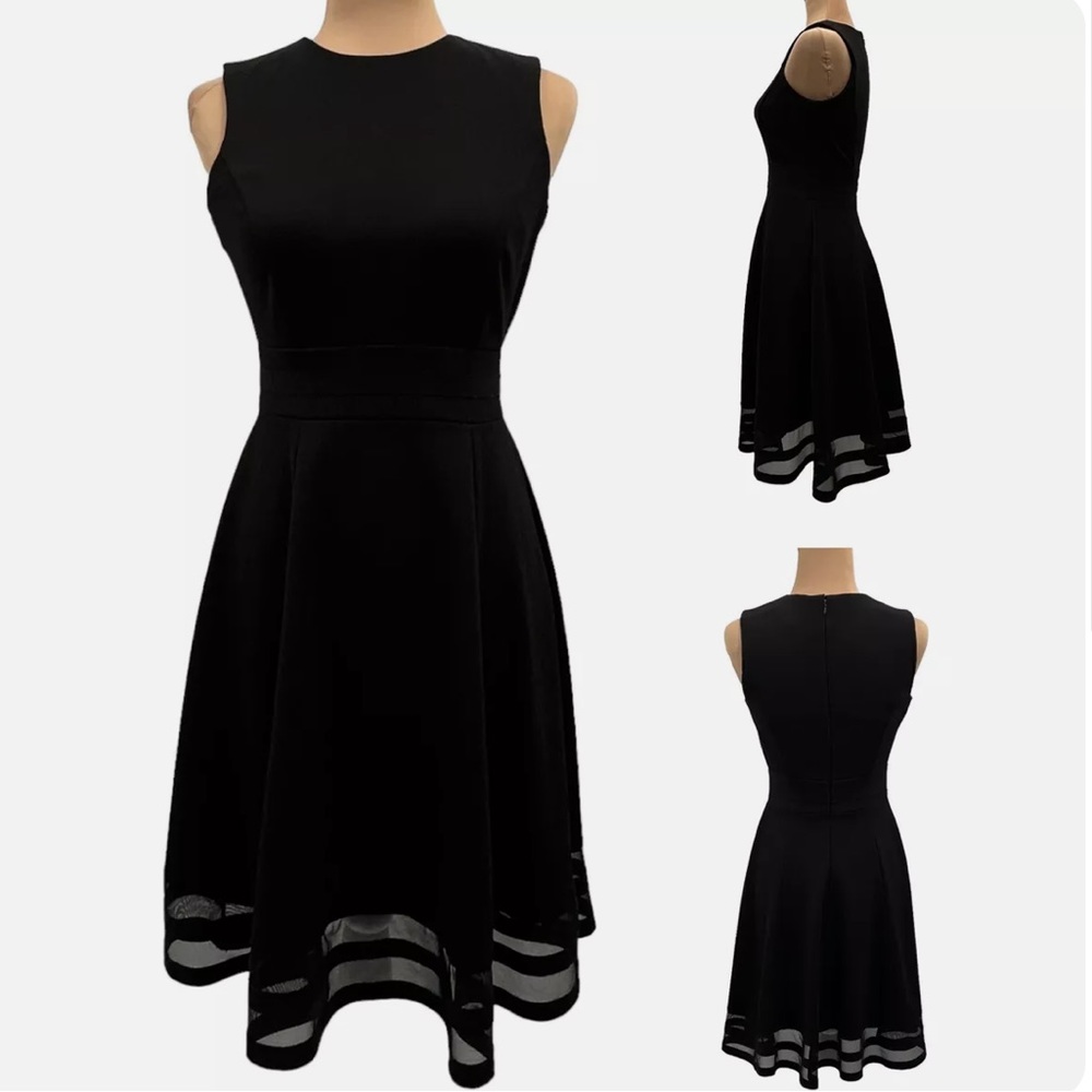 Calvin Klein Illusion Hem Fit & Flare Dress